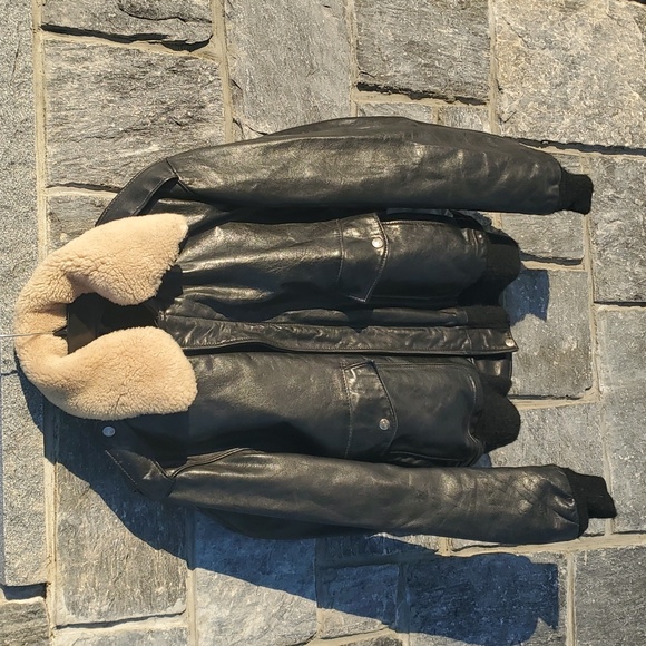 Schott NYC Other - Schott NYC Sportswear Leather Bomber Jacket Size 42